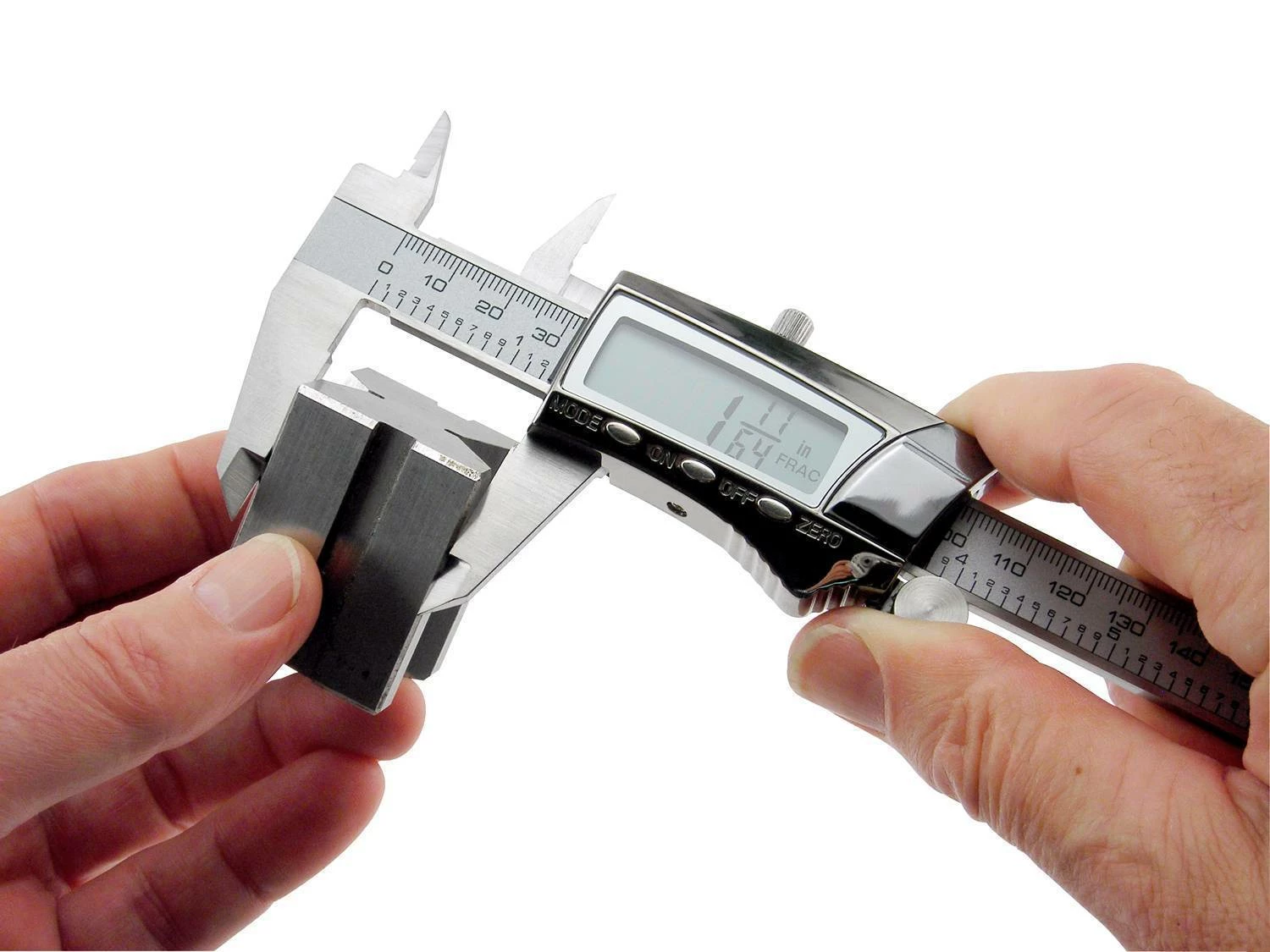 Digital Fractional Caliper with Extra-Large LCD Screen, 3 Mode Display, 6-Inches