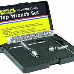 Professional Plain Tap Wrench Set, For No. 0 to 1/4 in. taps and No. 12 to 1/2 in. Taps, 2 Piece Set Plus Reference Table