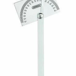 ANGLE-IZER® Square Head Stainless Steel Angle Protractor, 0 to 180 Degrees, 6-Inch Arm