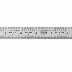 Economy Precision 6 In. Flexible Steel Ruler with Decimal Equivalents Table