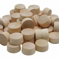 1/2-Inch Flat Head Plugs, Hardwood, 45-Pack
