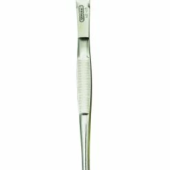Industrial Tweezers with Blunt Serrated Tip