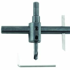 Heavy Duty Adjustable Circle Cutter, 3/8-Inch (10mm) Shaft, Cuts 1 in to 6 in Diameter Hole