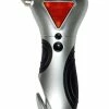 4-in-1 Car Escape Tool - Window Breaker, Seat Belt Cutter, Flashing Hazard Light, LED Flashlight