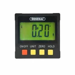 ANGLE-IZER® Backlit Digital Bevel Box Angle Finder, Large Backlit LCD, Rotating Display, Magnetic Base
