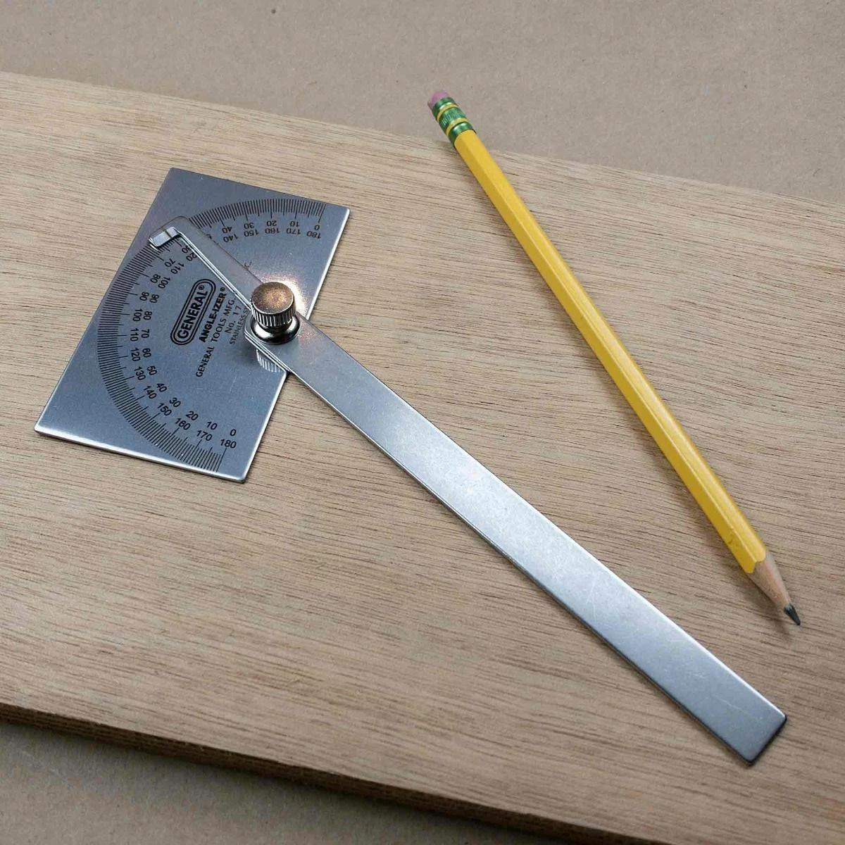 ANGLE-IZER® Square Head Stainless Steel Angle Protractor, 0 to 180 Degrees, 6-Inch Arm - Image 6
