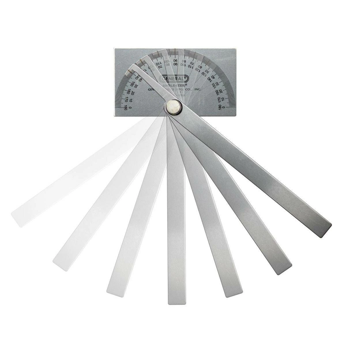 ANGLE-IZER® Square Head Stainless Steel Angle Protractor, 0 to 180 Degrees, 6-Inch Arm - Image 3