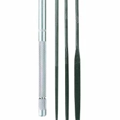 Four-piece Tool Steel Needle File Set with Handle